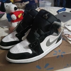 Black and White High-Top Sneakers